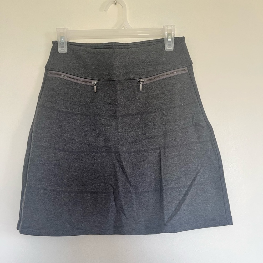 Athleta Strata Ponte Charcoal Gray Skirt Size XS
